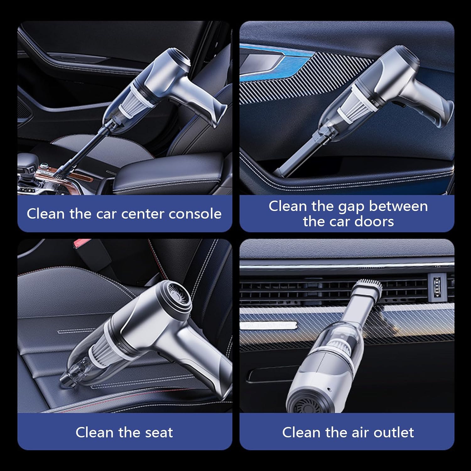 Vacuum Keyboard Cordless Vacuum Brushless Motor 9000PA Portable Compressed Air Duster Car Detailing Accessory