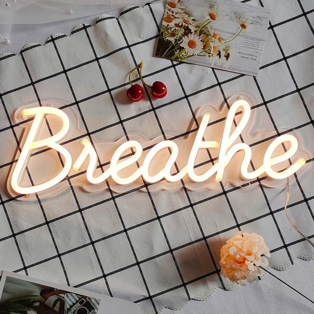 DIVATLA Blessed Panneau Néon Pour Décoration Murale, Panneau