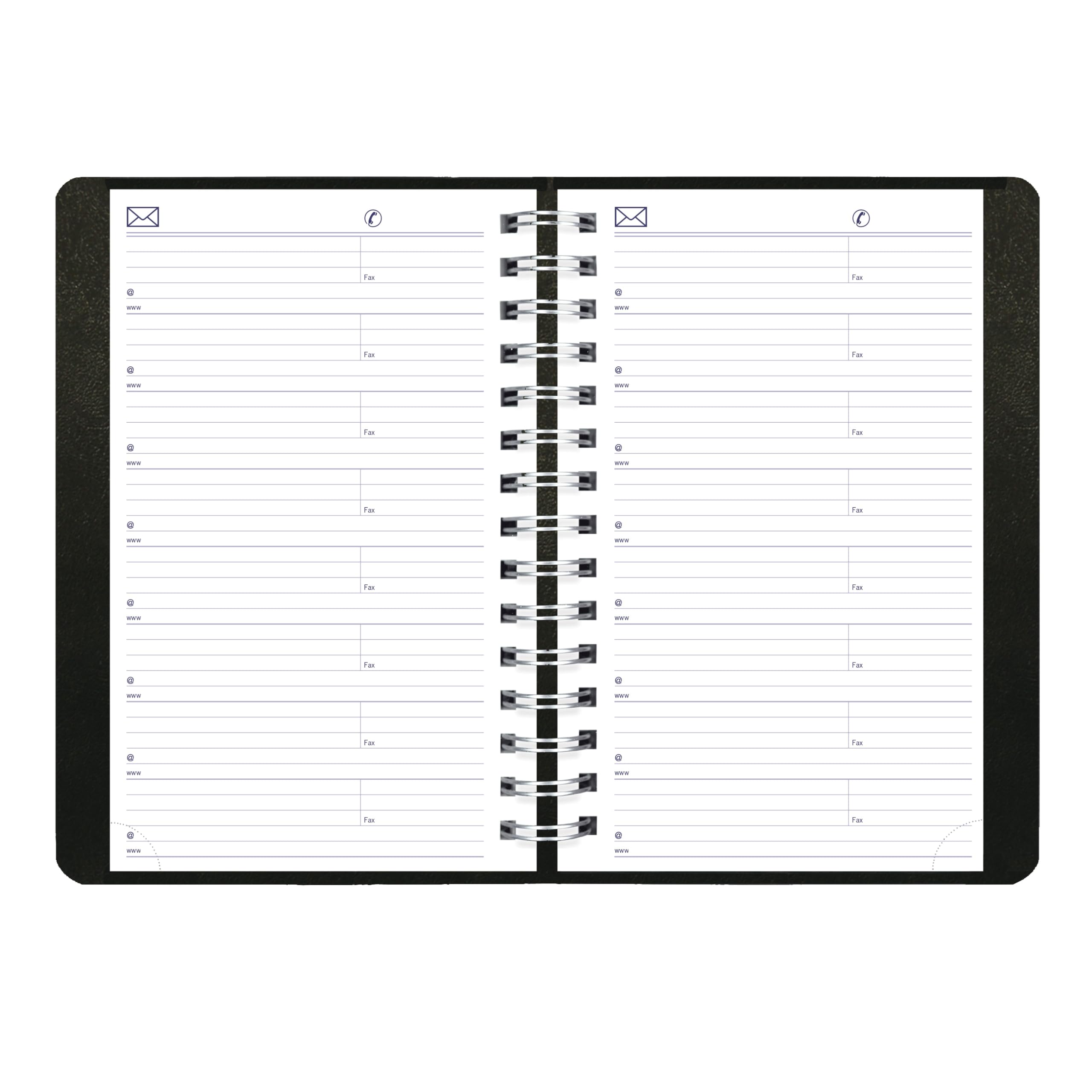 Blueline® DuraGlobe™ Agenda giornaliera, rilegatura a doppio filo, copertina morbida, carta in fibra di bambù, nero