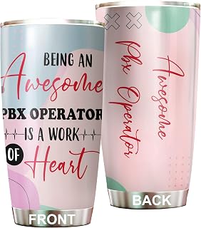 Awesome Pbx Operator Tumbler Stainless Steel 20oz, Funny Pbx Operator Gifts Bulk For Birthday Christmas, Pbx Operator Gifts For Men Women Office Coworker Driking Coffee Cup Humor