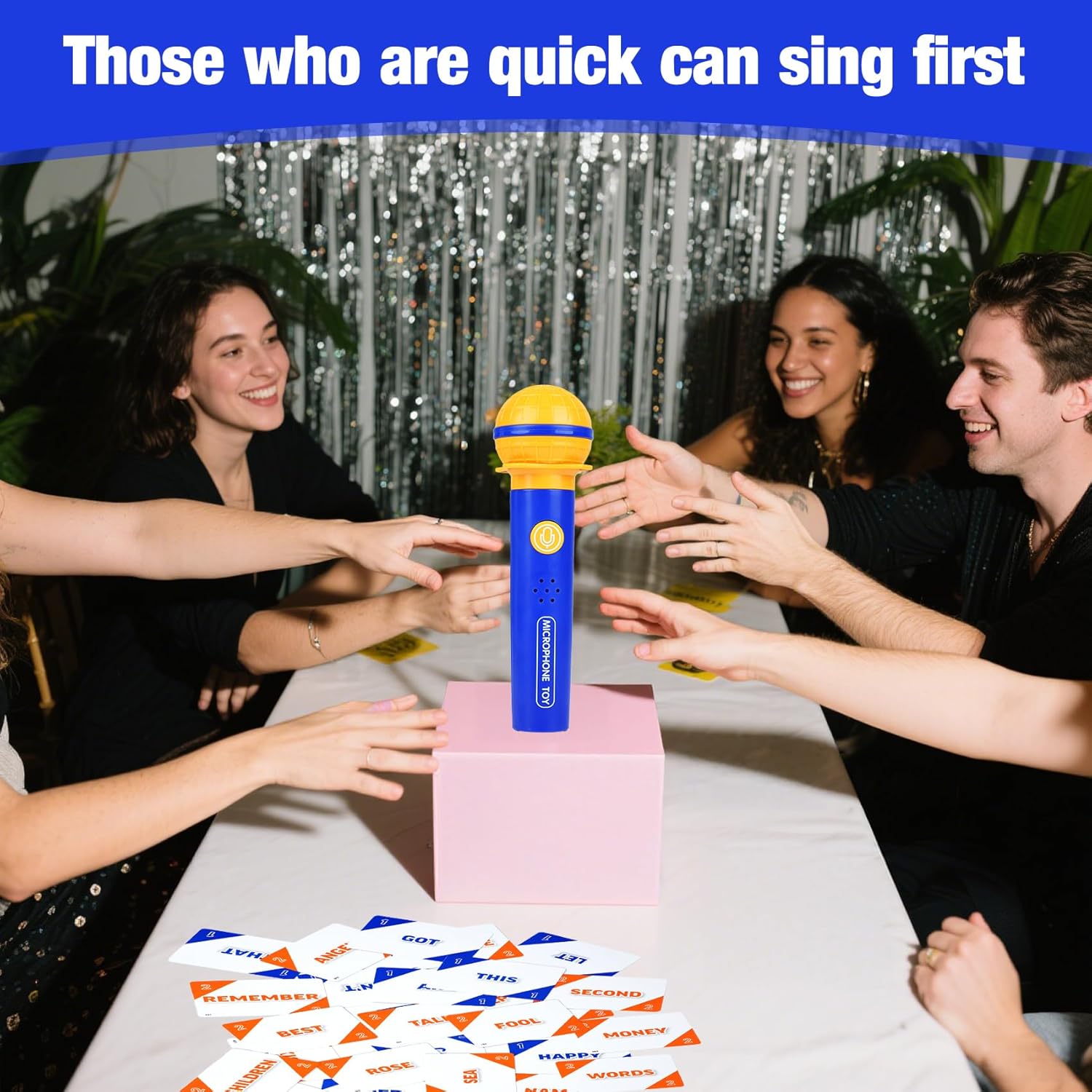 ATG Mic Karaoke Party Game - Real Mic - Hilarious Singing Challenge for Families & Friends with 260 Song Lyrics - Perfect for Games Nights & Birthday Parties 8 Years Old (2-10 Players)