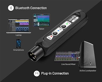XLR Bluetooth Receiver + Bicast Bluetooth Transmitter Bundle for Mixers & PA Systems