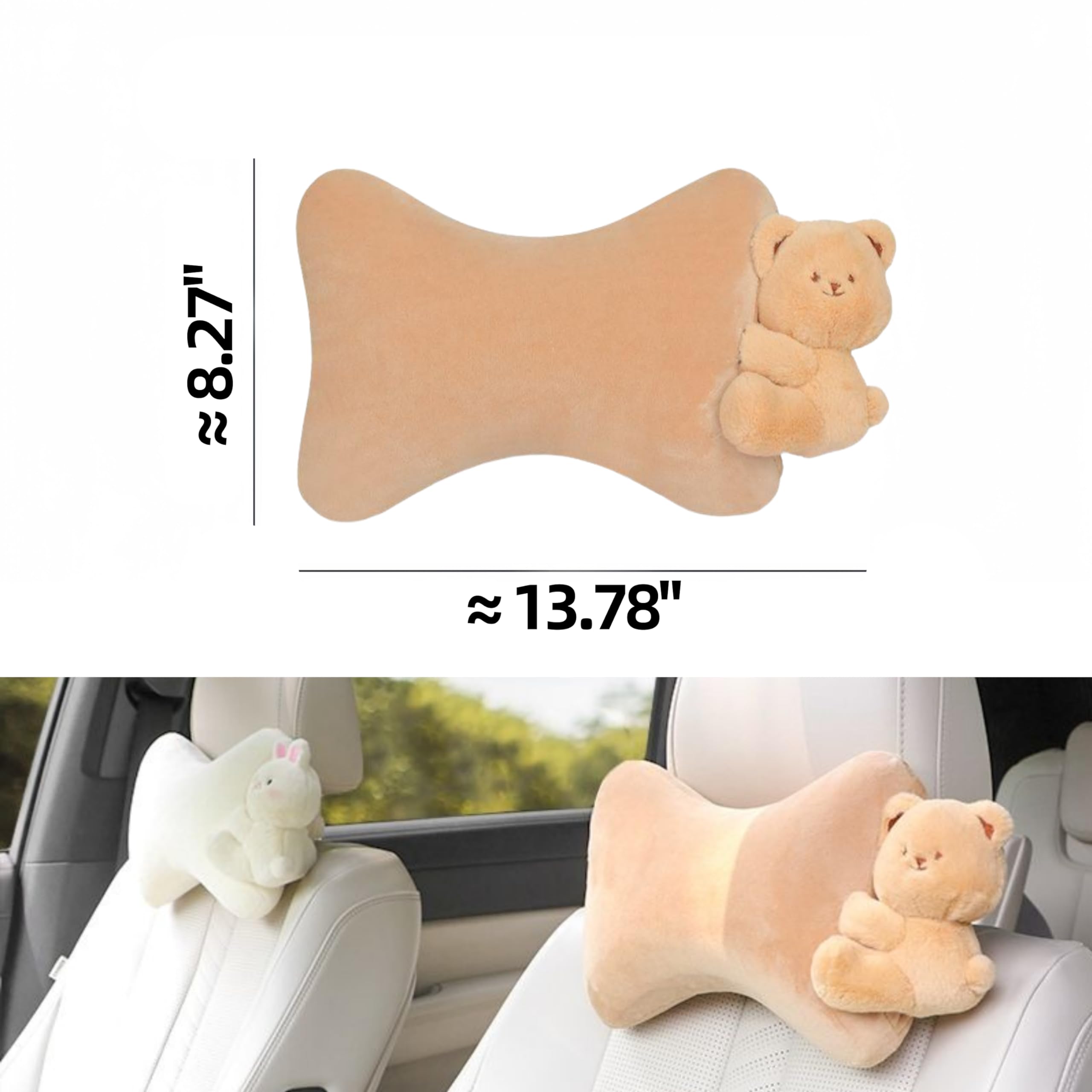 Lot De 2 Coussins De Cou Voiture - Design Bouteille NOS En Peluche - Pour Appuie-tête Voiture Ou Bureau