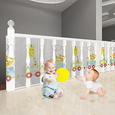 SNOWIE SOFT® 9.84 * 2.59ft Baby Safety Net for Balcony - Thick Tear-Resistant Polyester with 25 Nylon Ropes & 15 Plastic