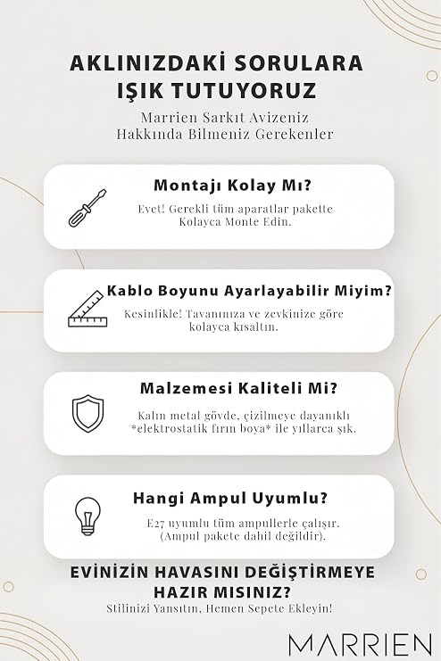 Marrien Nova Metal Sarkıt Avize, Bohem Tavan Lambası ve Salon Oturma Odası Aydınlatması - Bordo - 35 cm – Modern Dekoratif Avize, Tavan Aydınlatması [Enerji Sınıfı A]