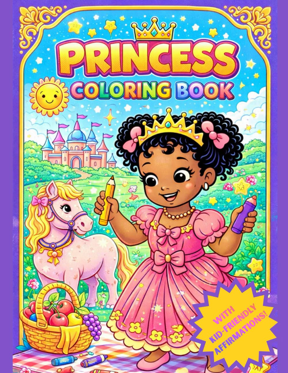 Black Princess Royal Adventures: A Princess Coloring Book for Kids