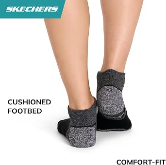 Skechers Women's 3-pack Performance Golf Low Cut Socks, Odor Control & Mesh Ventilation