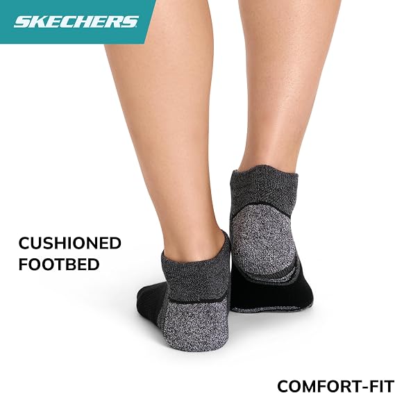 Skechers Women's 3-pack Performance Golf Low Cut Socks, Odor Control & Mesh Ventilation