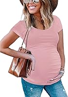 Vista 7 de Peauty Women's Maternity Side Ruched Shirts Salvia