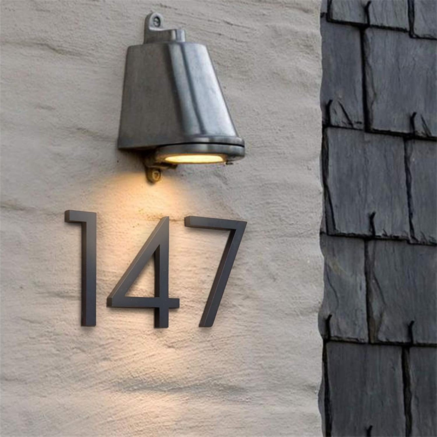 House Number Big Black House Number Floating Sign 15 cm House Number Building Sign Outdoor Digital (Color : 3 Size : 15cm) (10cm)