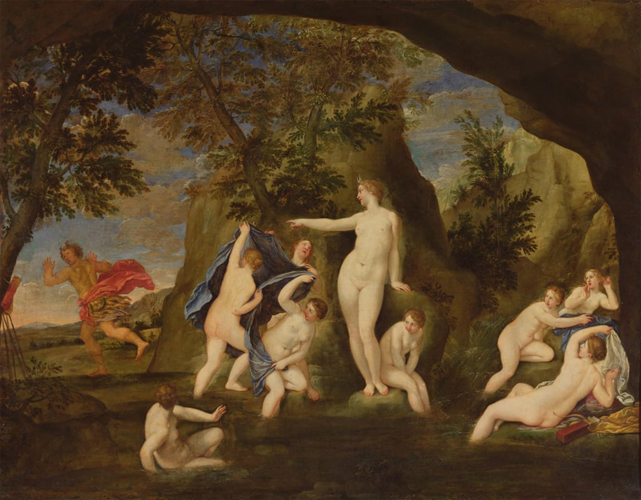 SERENDIPITP Retro Picture Poster Wall Art Pictures Painting Actaeon Metamorphoses Into a Stag by Francesco Albani Wall Art Canvas Print for Wall Decor 60x90cm