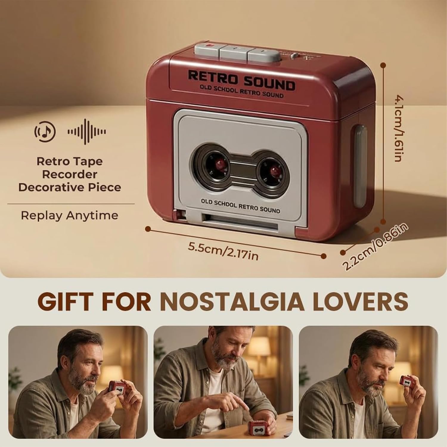 2Pcs Retro Cassette Audio Keychain, Key Ring Stranger Hanging Thing, Bag Phone Charm, Retro Cassette Recorder Mini Cassette Keys, Recordable Microcassette For Backpacks