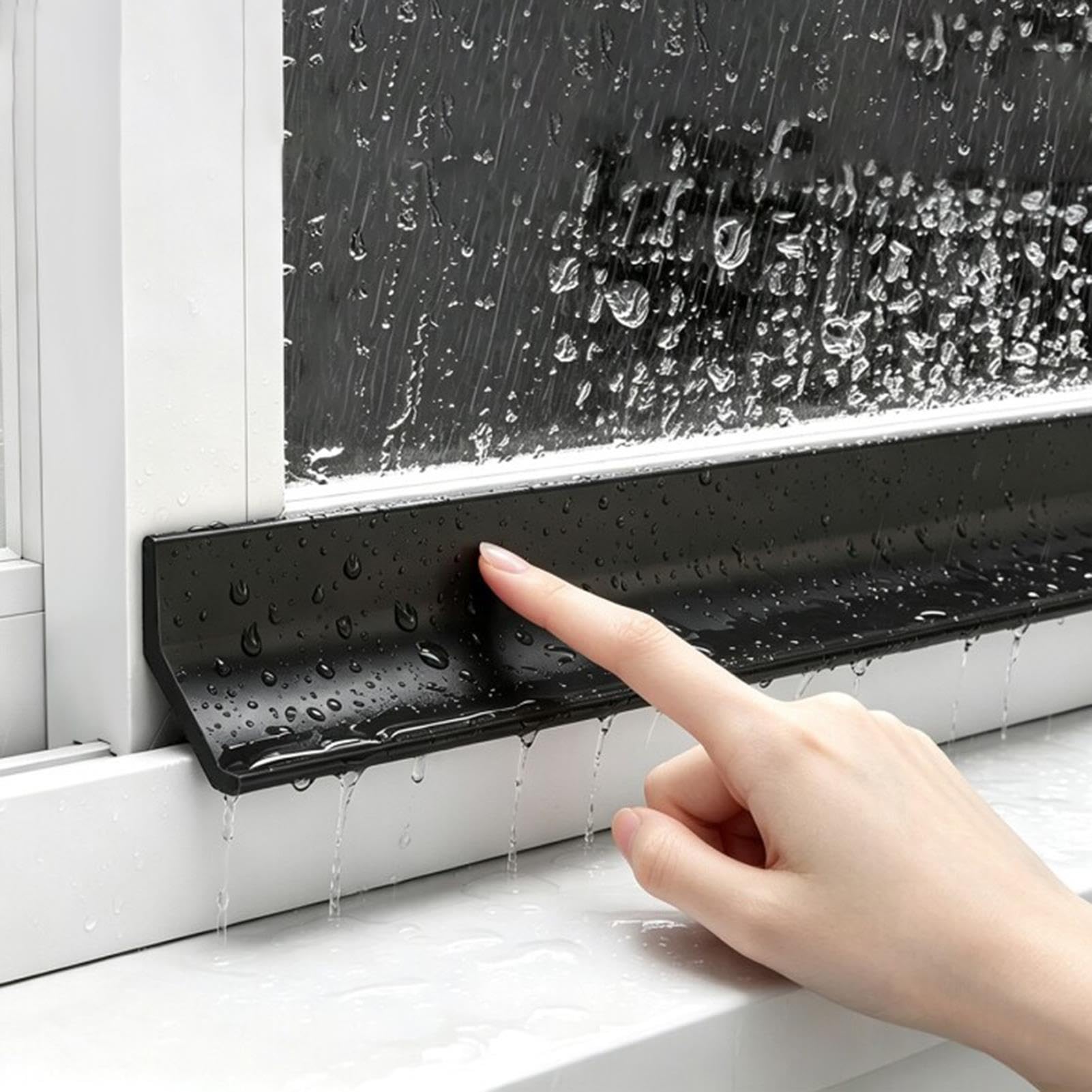 Vierteaguas Muro Exterior Protectores de Lluvia Autoadhesivos para Ventanas