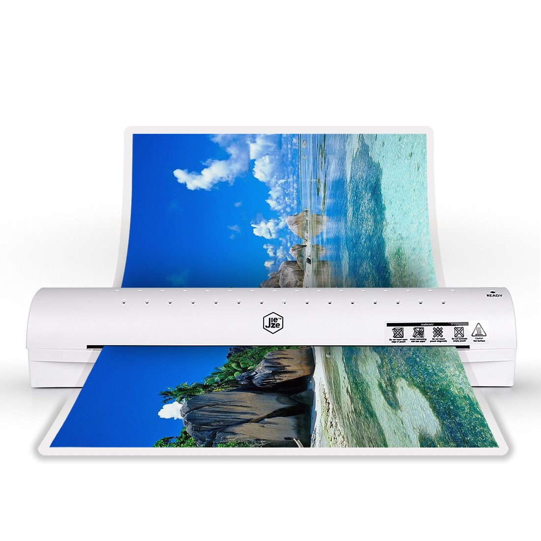 9" Thermal Laminator A3 A4 A6 Laminator Machine with 2 Roller System and Jam-Release Switch, Fast Warm-up, Quick Laminating Speed (White A4 Laminator)