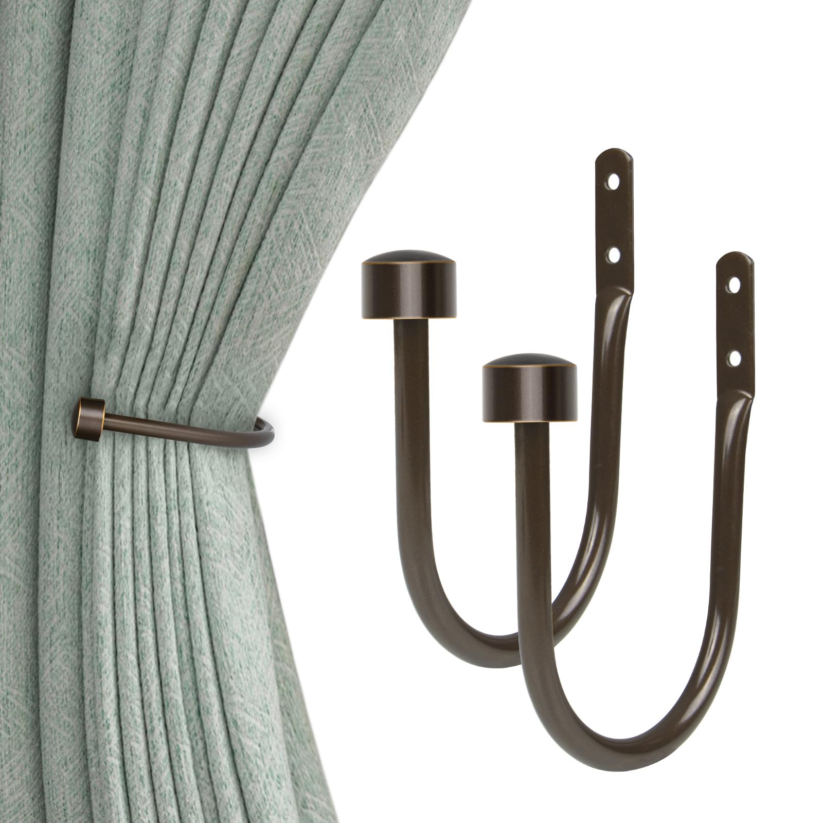 TONIAL Curtain Holdbacks, Decorative Curtain Tieback for