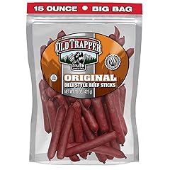 Old Trapper Original Deli-Style Beef Sticks,15-Ounce Package, Perfect for On-the-Go Snacking, Six Grams of Protein and Zero Grams of Sugar per Serving (Pack of One)