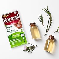 Vista 4 de Kerasal Solución de reparación de uñas de renovación con aceite de árbol de té para clavos descoloridos y dañados, 0.33 oz