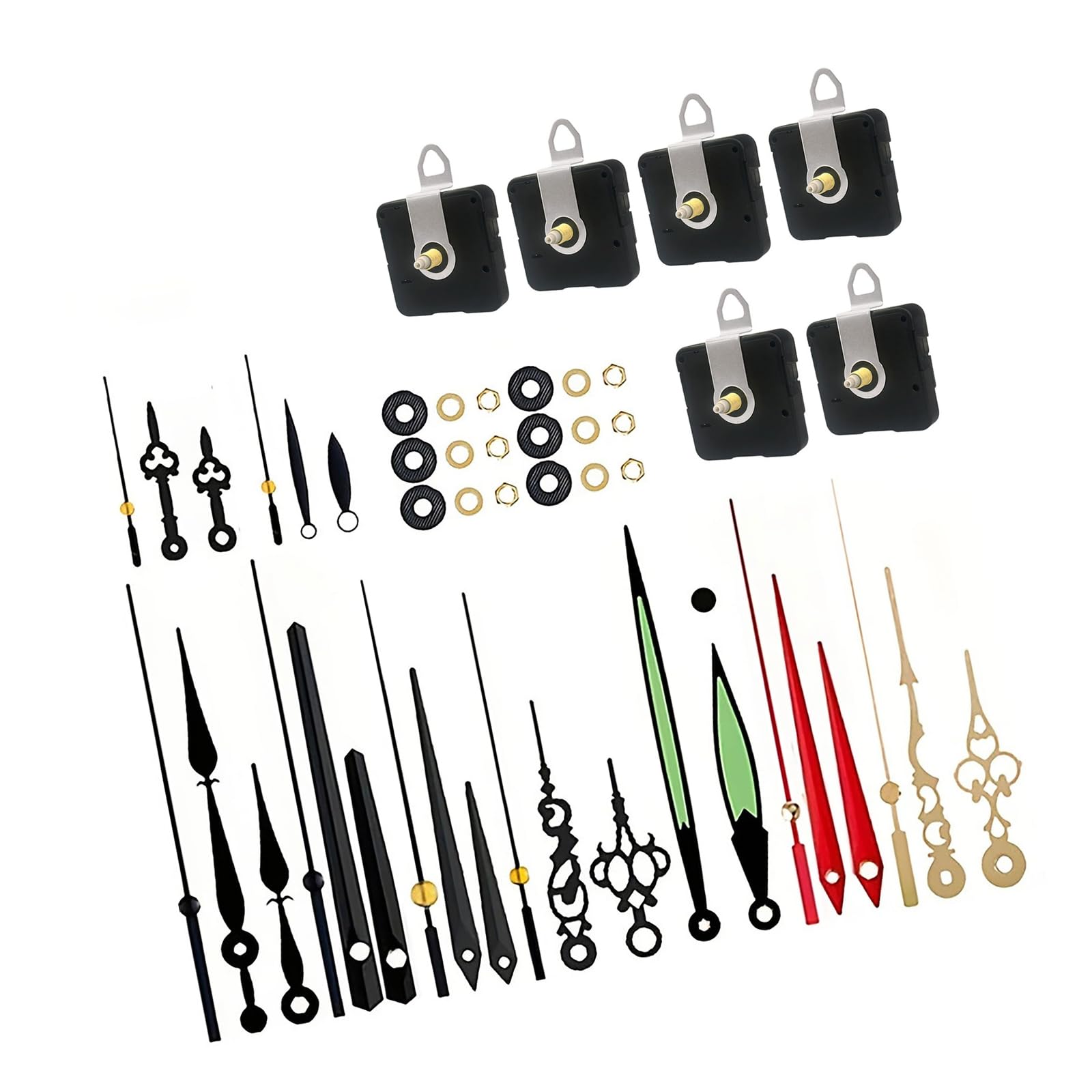 Xinsheinelry Quiet Clock Movement Replacement Parts with Precisions 6Pcs Mechanism and Hands for Restorations Project Quiet Movement
