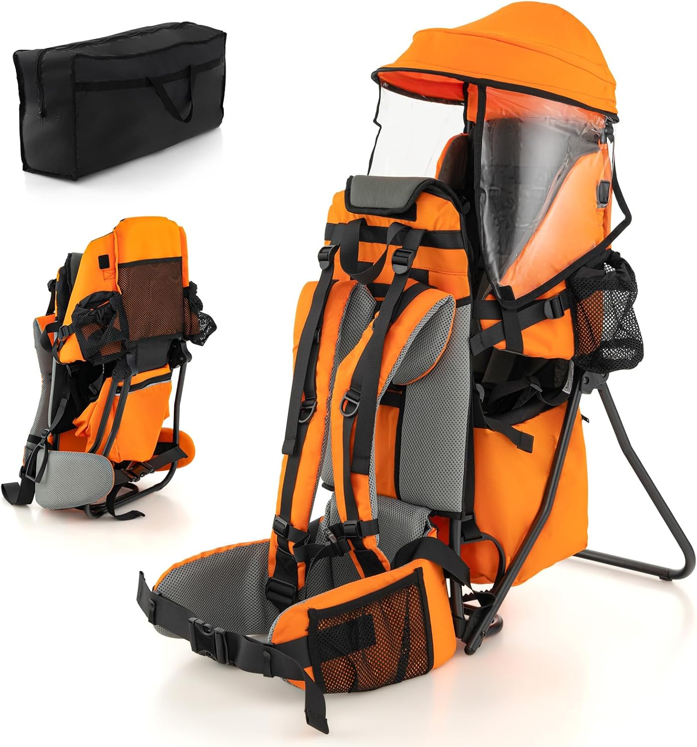 COSTWAY Baby Backpack Carrier, Ergonomic Toddler Hiking Carriers with