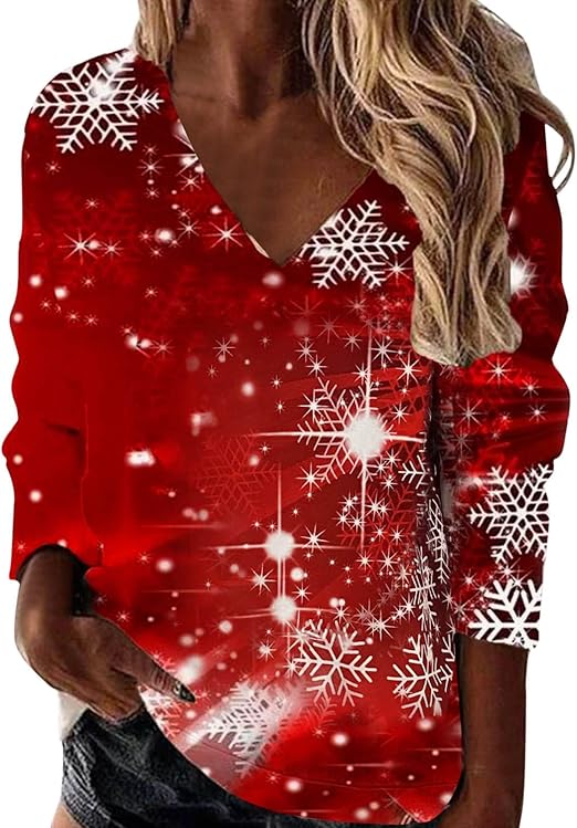 Funny Christmas Tshirt Women Christmas Party Clothes For Women