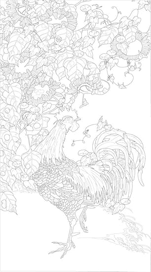 Amazon Co Jp 大人の塗り絵 日本画 若冲セット 塗り絵10枚 ステッドラ 社製水彩色鉛筆 エルゴソフト アクェレル ２４色 セット 文房具 オフィス用品