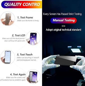 RongZy LCD Display for Huawei P40 Lite Screen Replacement LCD Digitizer Touch Screen + a set of Practical Tools + a screen protector (4G-Version,Black,Not for P40 Lite E and P40 Lite 5G)