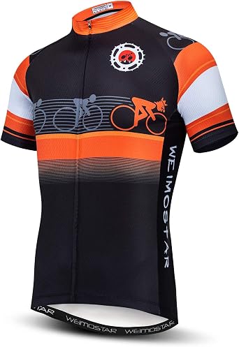 Herren Radtrikot Kurzarm Bike Shirt Reiten Tops Outdoor MTB Fahrradbekleidung