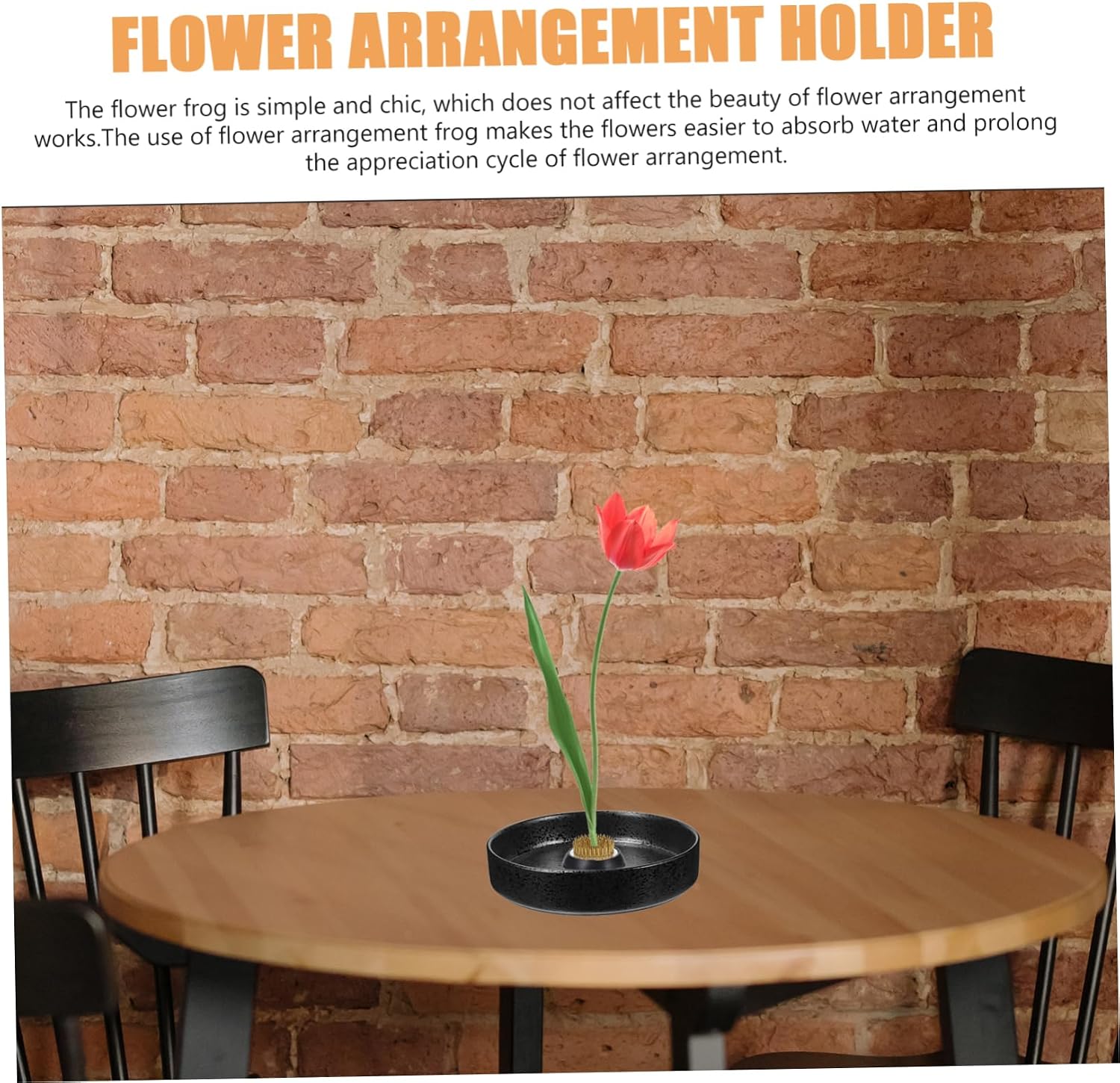 balacoo 1set Flower Frog Round Holder for Flower Arranging Base with Dense for Floral Centerpieces and Arrangements