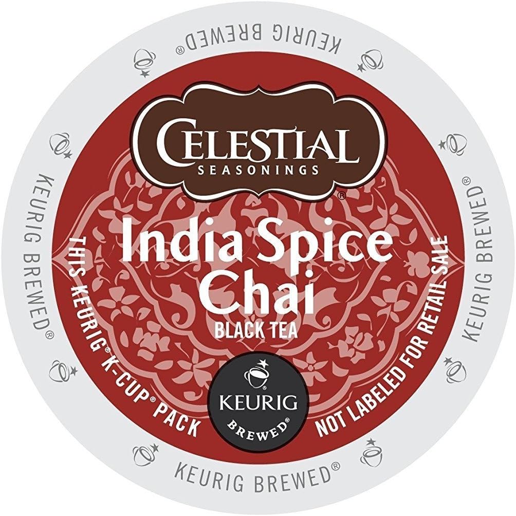 Celestial Seasonings India Spice Chai Tea KCup 48 Count