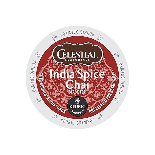 Celestial Seasonings India Spice Chai Tea K-Cup 48 Count Case