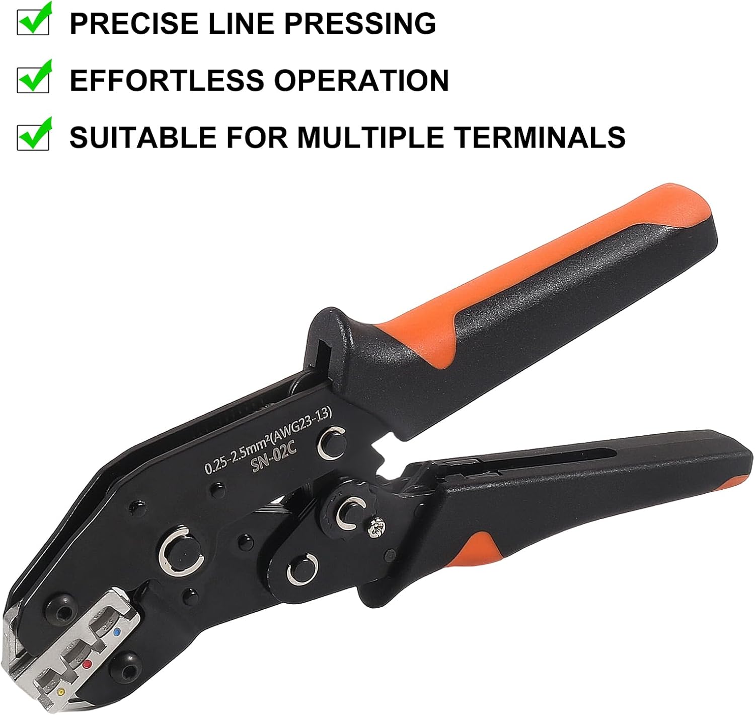 280PCS Crimp Electrical Cable Connectors Assorted with AWG23-13/0.25-2.5mm² Insulated Ratcheting Crimper Tool Full Insulated Wire Cable Crimp U-Type Fork Spade Butt Ring Connector Assortment Kit