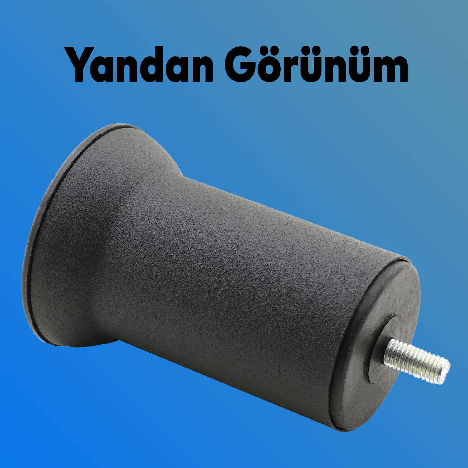 Badem10 Mobilya Metal Kanepe Baza Koltuk Destek Ayağı M8 Civata Siyah Metal Ayak 10 Cm (4 ADET)