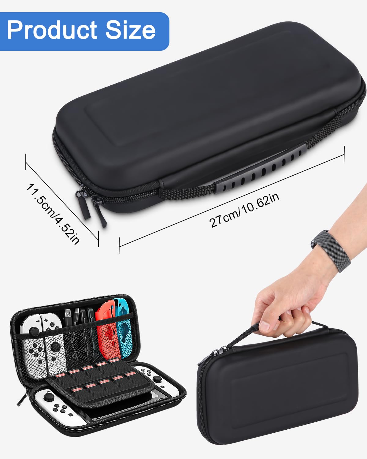 Tasche für Nintendo Switch OLED Zubehör Harte Tragetasche Deluxe Schutzhülle
