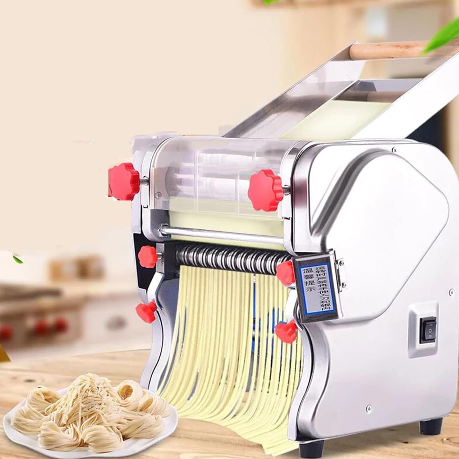 Máquina Eléctrica para Hacer Pasta, Máquina Automática De Fideos, Máquina Eléctrica para Hacer Pasta Comercial/máquina Automática para Hacer Pasta con Fideos Ramen(Size:Fkm200)