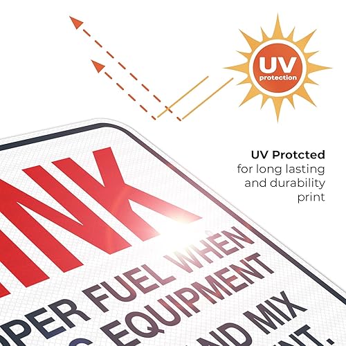 Miniatura 21 de Think When Refueling Equipment to Use Proper Fuel Gas Diesel and Mix Sign, 24x30 Inches, 3M EGP Reflective .080 Aluminum, Fade Resistant, Made in USA