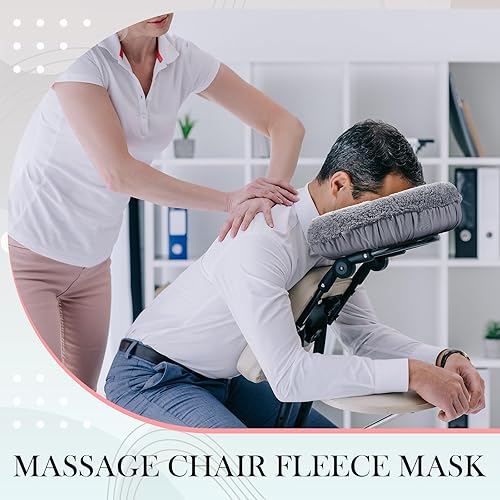 Miniatura 3 de Mixweer 2 fundas de almohada de forro polar para reposacabezas de mesa de masaje de 14.6 x 13 pulgadas, almohadilla de almohada para reposacabezas