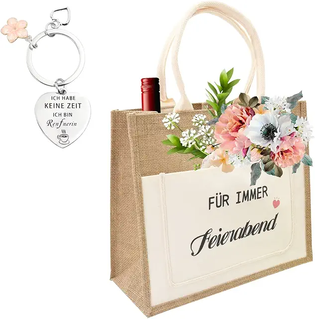 Sac en toile de jute personnalisé pour femme - Zequech, cadeau réutilisable beige