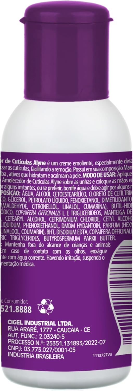 Alyne, Amolecedor de Cuticulas, 100 ml, Roxo