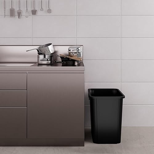 Miniatura 6 de Cubo de basura comercial cuadrado azul de 19 galones  ExteriorOficinaRestauranteEscuelaCocina