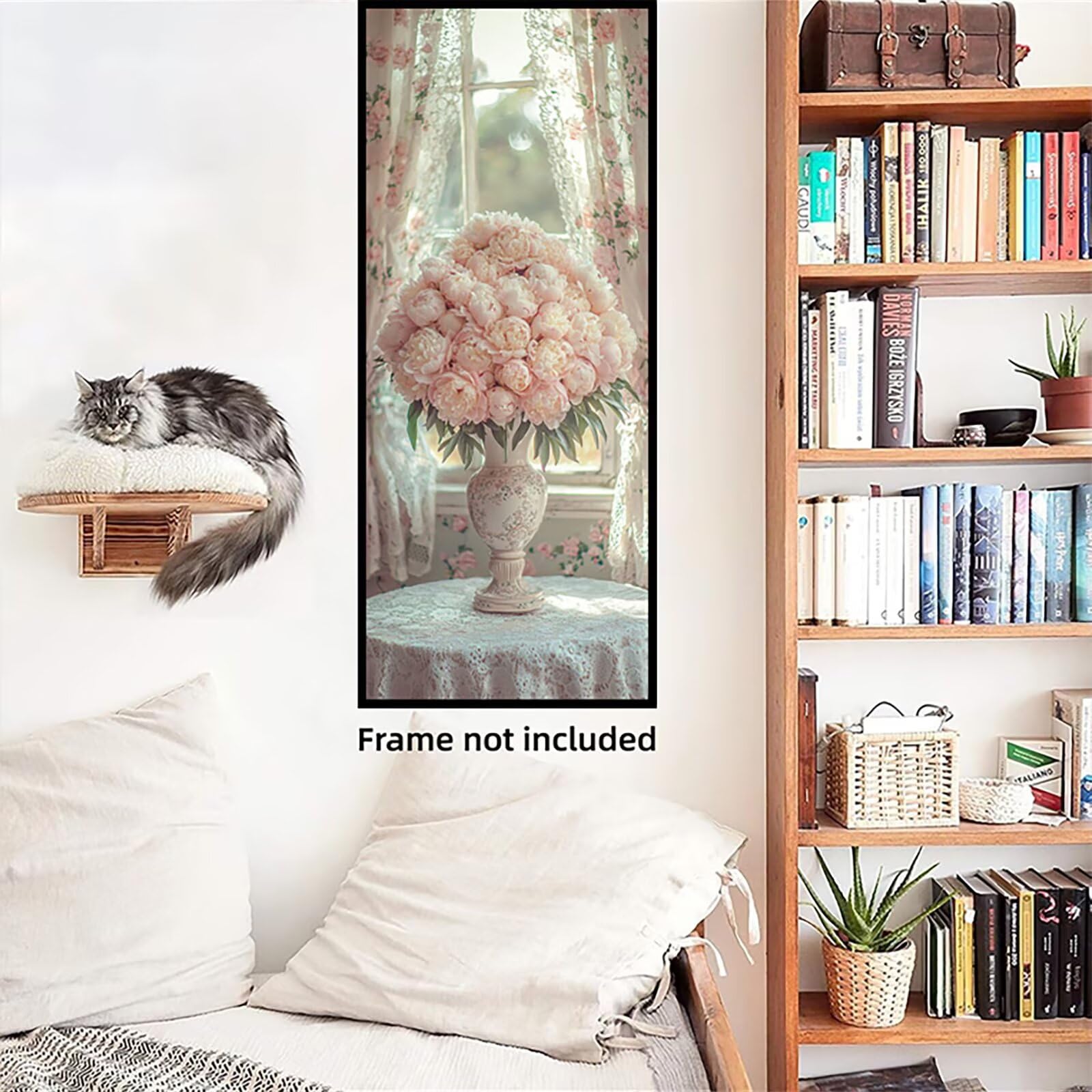 Malen nach Zahlen Erwachsene, DIY Handgemalt Ölgemälde Kit Großes XXL 50x150cm, Paint by Numbers Adult Pinseln und Acrylfarbe Blumen Vase leinwand Bastelset Geschenk für Home Décor, Ohne Rahmen P0M891