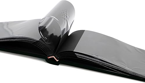 Miniatura 8 de Holoary Álbum de fotos pequeño de 4 x 6 pulgadas, tapa dura de lino, capacidad para 50 fotos, encuadernado con libro tradicional de páginas negras,