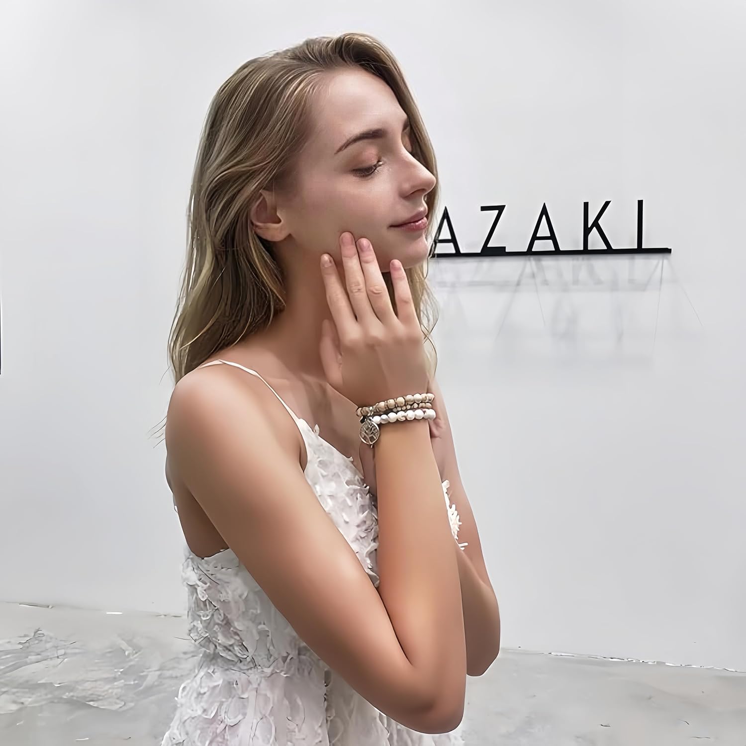 Jardme Healing Crystal Bracelets for Women, 8mm Beaded Natural Stone Stretch Chakra Bracelets Tree of Life Bracelet Jewelry Gifts for Women - Image 3