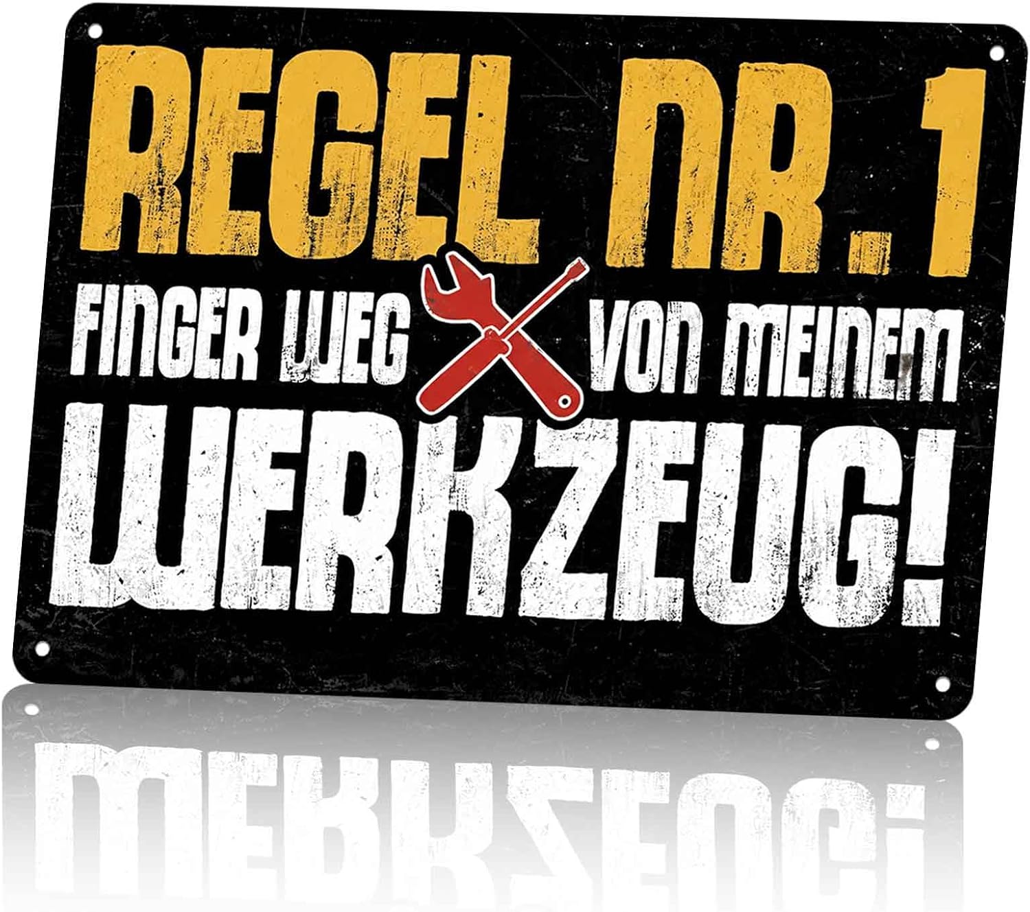 Workshop Rule 1 mechanic Metal Sign 8 x 12 Inch