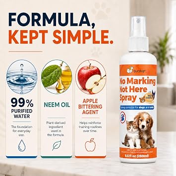 No Mark Training Spray for Dogs Indoors and Outdoors, 8 Fl Oz
