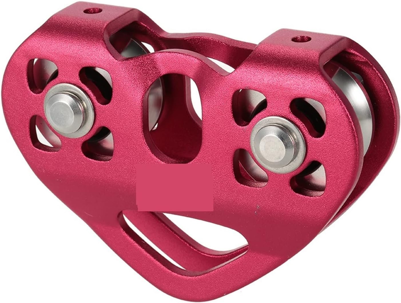 INLIMA Pulley Pulley Dual Pulley with Srew Locking Carainber for Rock Climbing Caving Aloft Work Rescue (Color : Rojo)