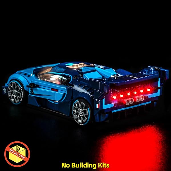 Set di luci a LED compatibile con Lego 77253 Bugatti Vision GT Hyper Sports Car (nessun modello), set di illuminazione decorativa compatibile con Lego Bugatti Vision GT Hyper Sports Car Blocchi - 2