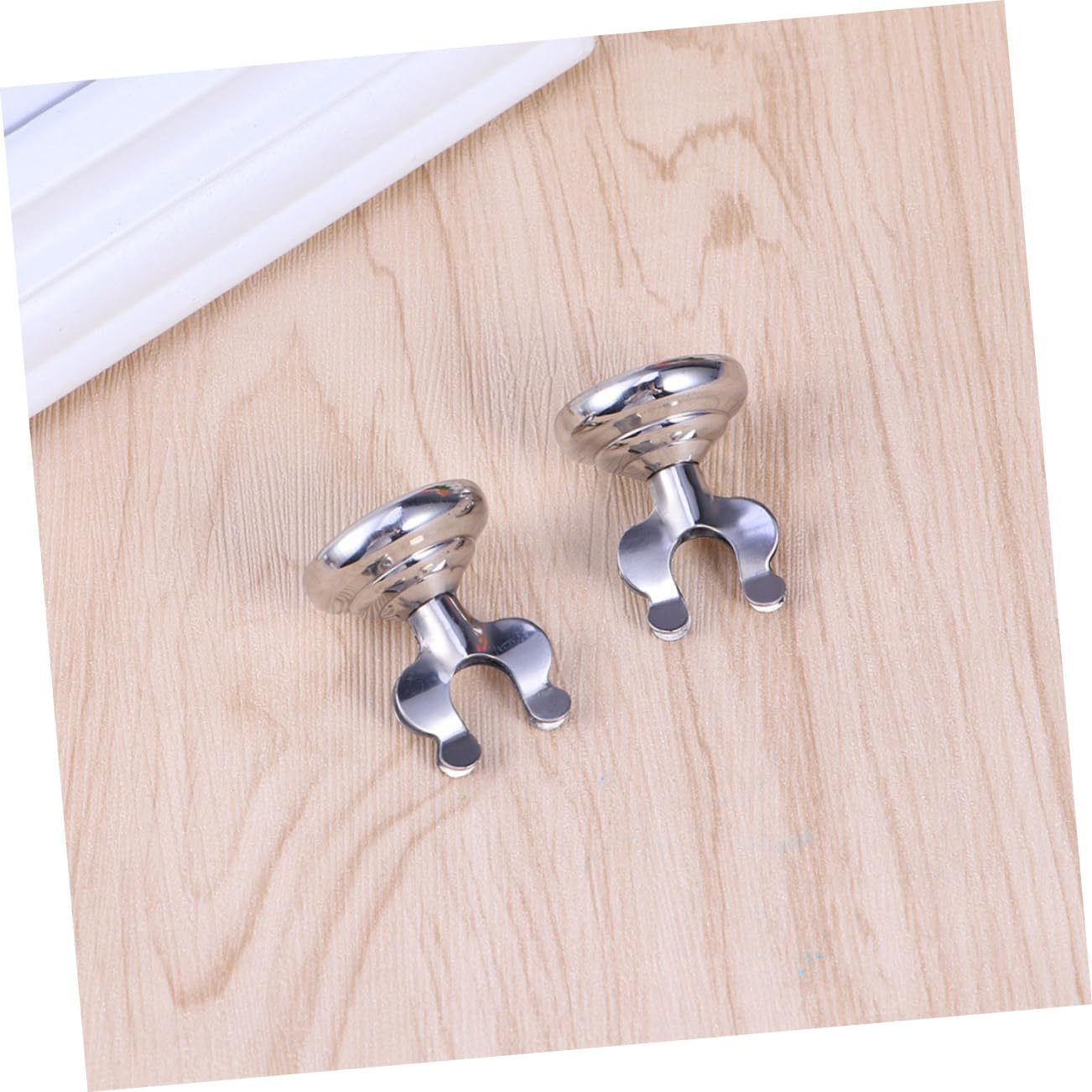 Restaurant Menu Stand 6 Pack Stainless Steel Tuning Fork Table Holder | Holds Bigger Cards, Simple Elegant Sleek Design, Silver Finish, for Birthday Party and Grand Banquet Settings