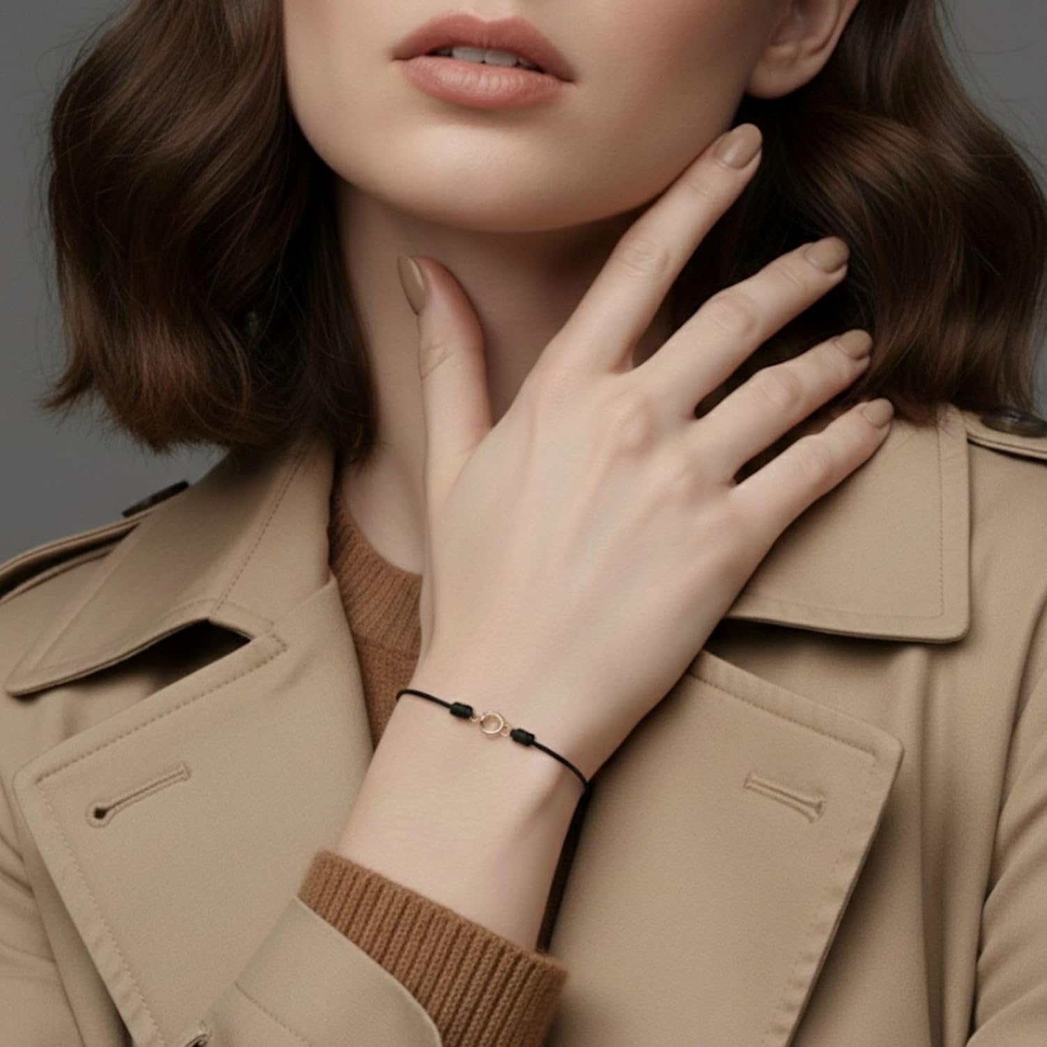 14K Solid Yellow Gold Thin Red String Bracelet for Good Luck and Protection – Luxurious Kabbalah Gold Clasp Amulet Gift for Spiritual Men and Women