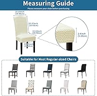 Vista 249 de Juego de 6 fundas elásticas para sillas de comedor, extraíbles y lavables, para sillas de comedor, hotel, ceremonia