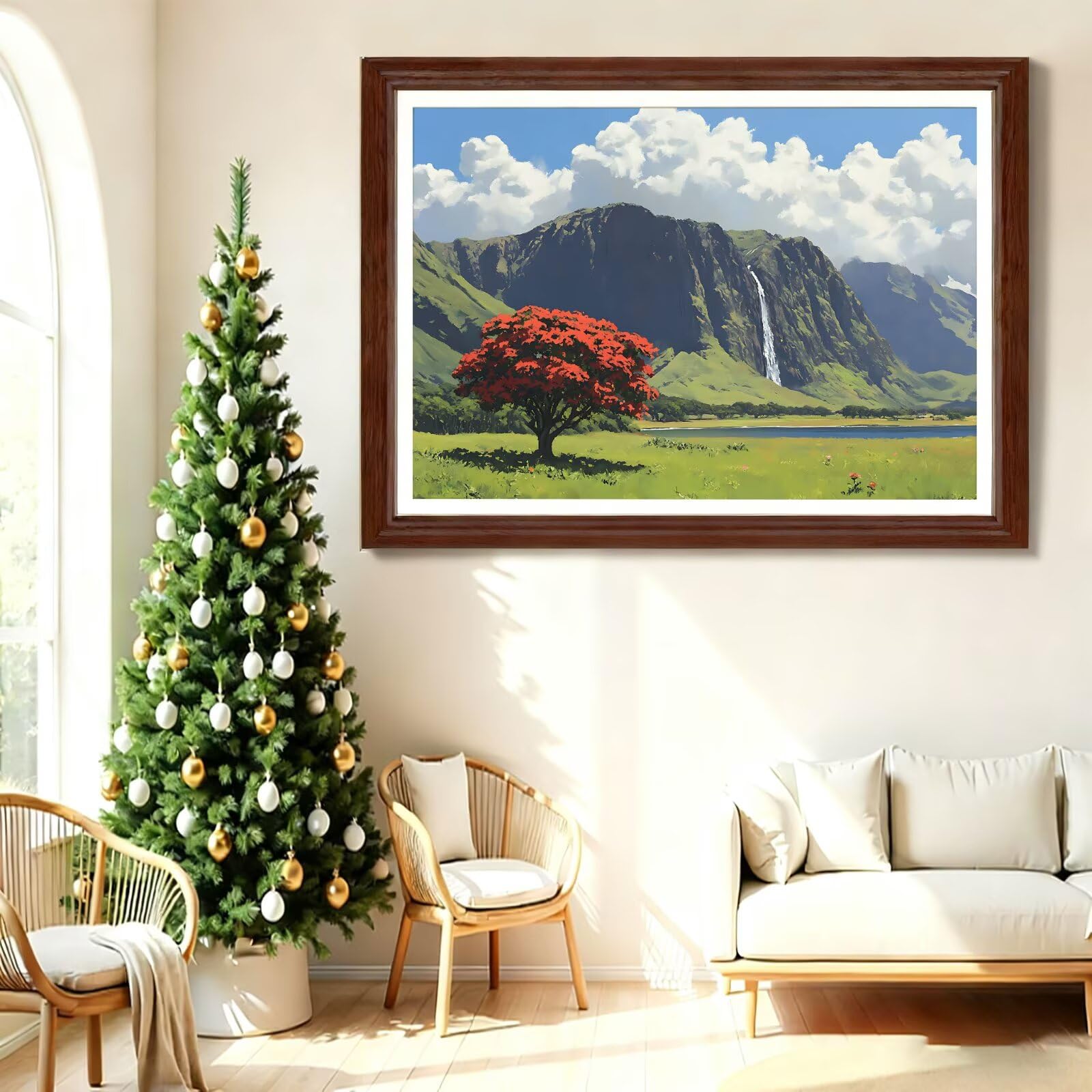 Diamond Painting Catena montuosa Alberi, Fai-da-te Strass a Punto Croce Ricamo Kit, Diamond Painting Kit Completo per Hobby Creativi Adulti, Mosaico Artigianato, Decorazioni Casa 100x150cm Z-l-516